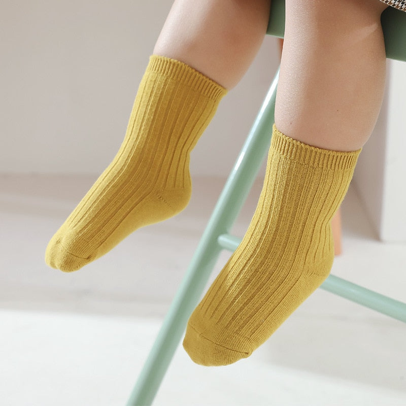 chaussette coton jaune