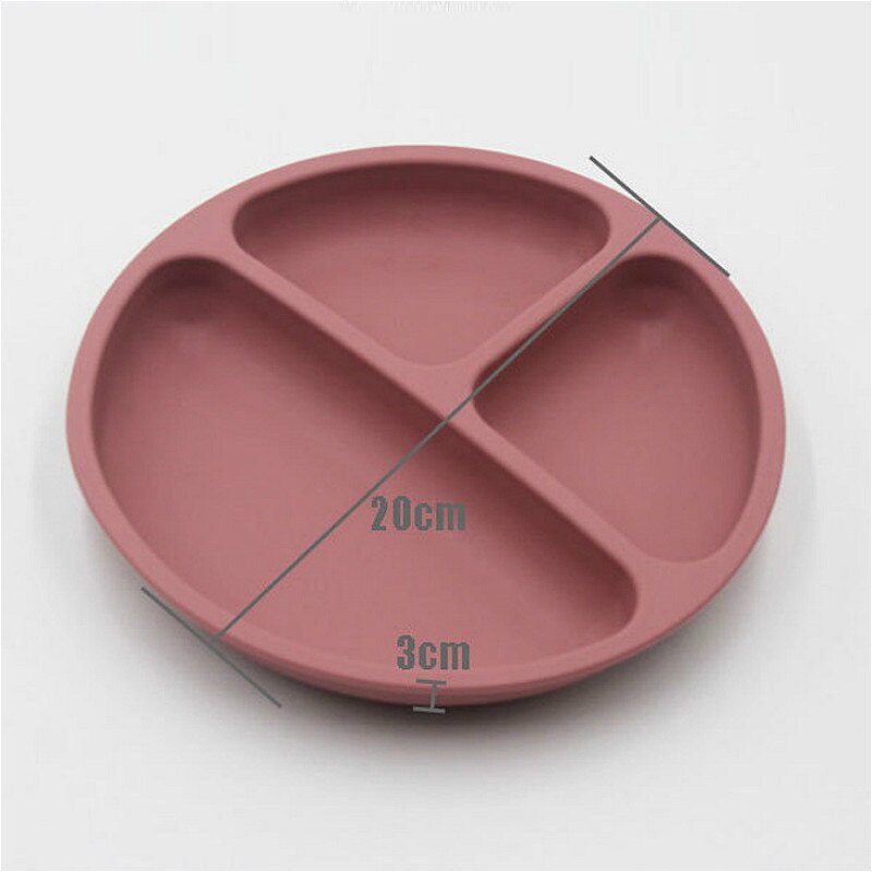 Silicone baby compartment plate