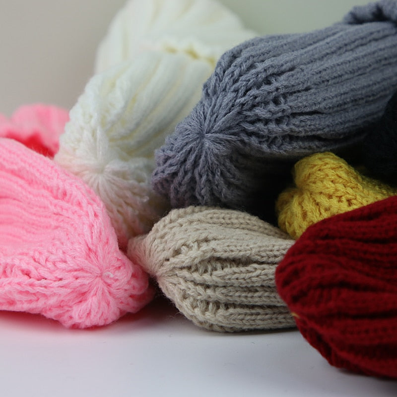 Bonnet bébé tricot coloré – 6 à 36 mois