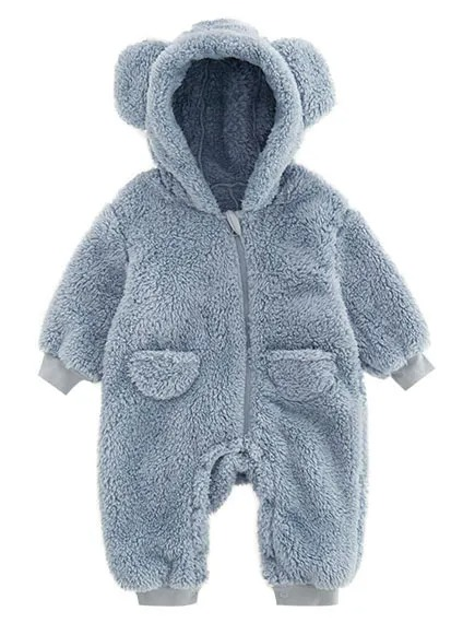 Combinaison pilote bébé ours bleu