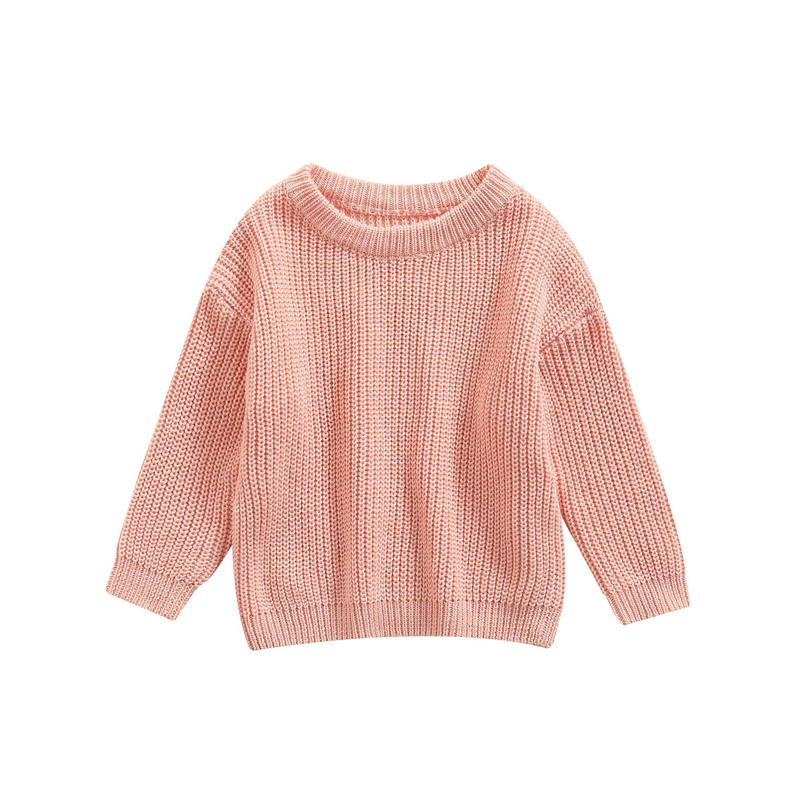 Pull coton bébé col rond