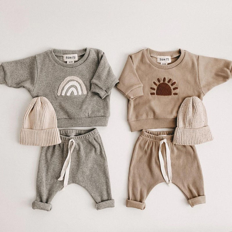 Ensemble De Survêtement à Manches Longues Pour Bébé Garçon - Coton Doux Et Confortable